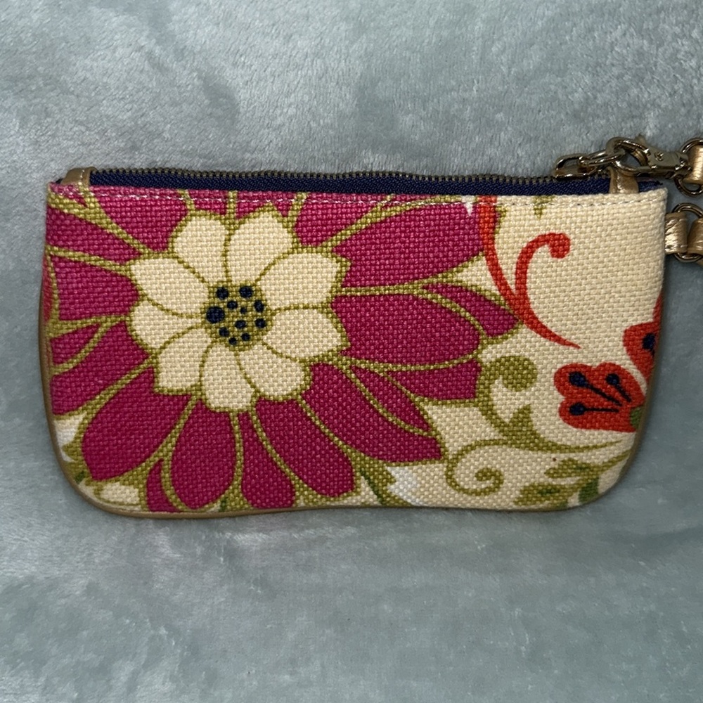 Spartina 449 Women's Floral Wristlet - Pink, Orange, Gold - Picture 2 of 16